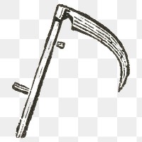 PNG old sickle hand drawn illustration