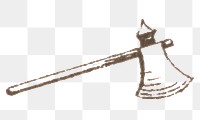 Classic png axe icon vintage illustration