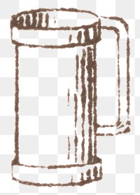 Engraving png mug vintage icon drawing