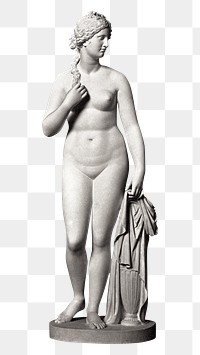 Png Venus sculpture, vintage Roman design element