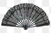 Png antique fan design element,  remix from artwork by Jean Peszel