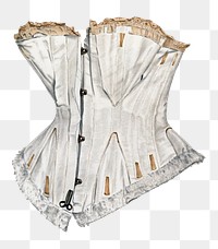 Wedding Corset png vintage illustration, remixed from the artwork by Virginia Berge.