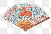 Png antique fan design element, remixed from artwork by Vincent Burzy