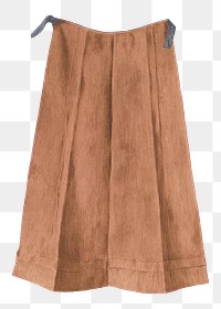 Vintage brown skirt png, remixed from artwork by Betty Fuerst