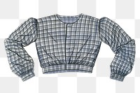 Vintage gingham shirt png, remixed from artwork by Inez Montgomery