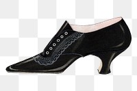 Woman's shoe png vintage illustration, remixed from the artwork by Carl Schutz.