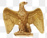 Vintage ornamental eagle png illustration, remixed from the artwork by Robert Pohle