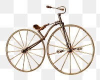 Vintage bicycle png illustration, remixed from the artwork by Alfred Koehn