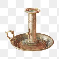 Vintage candlestick png illustration, remixed from the artwork by Alfred Walbeck