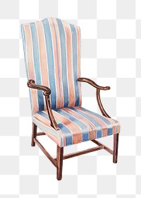 Vintage chair png illustration, remixed from the artwork by Henry Granet