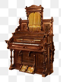 Church organ png illustration, remixed from the artwork by Amos C. Brinton