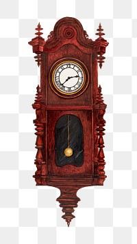 Vintage clock png illustration, remixed from the artwork by Florence Stevenson