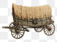 Vintage png wagon illustration, remixed from artworks by H. Langden Brown