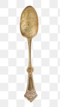 Vintage dessert spoon png illustration, remixed from the artwork by Frank M. Keane