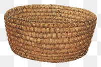 Vintage basket png illustration, remixed from the artwork by E. Allen Fritz
