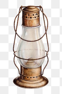 Vintage lantern png illustration, remixed from the artwork by Samuel W. Ford