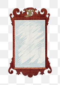 Vintage mirror png illustration, remixed from the artwork by Fred Weiss