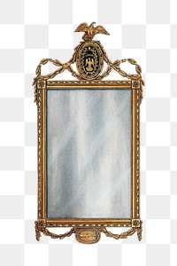 Vintage mirror png illustration, remixed from the artwork by Nicholas Gorid and Frank Wenger.