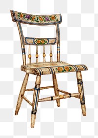 Vintage chair png illustration, remixed from the artwork by Edward L. Loper