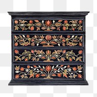 Vintage painted drawer png illustration, remixed from the artwork by Isabella Ruth Doerfler