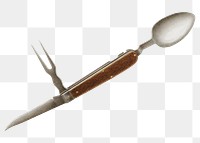 Vintage mess knife png illustration, remixed from the artwork by Vincent P. Rosel