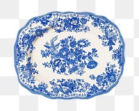 Vintage plate png illustration, remixed from the artwork by Katherine Hastings