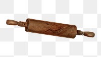 Vintage rolling pin png illustration, remixed from the artwork by Albert Rudin