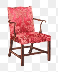 Vintage side chair png illustration, remixed from the artwork by Ruth Bialostosky