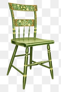 Vintage green chair png illustration, remixed from the artwork by Lawrence Flynn