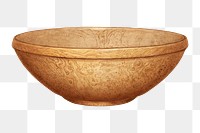 Vintage salad bowl png illustration, remixed from the artwork by Rex F. Bush