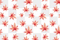 Japanese floral pattern transparent background, remix from artworks by Megata Morikaga
