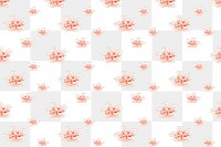 Japanese floral pattern transparent background, remix from artworks by Megata Morikagaa