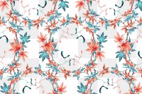 Maple leaf pattern transparent background, remix from artworks by Megata Morikaga