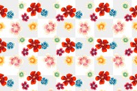 Colorful png floral pattern transparent background, remix from artworks by Zhang Ruoai