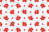 Rose floral pattern png transparent background, remix from artworks by Zhang Ruoai