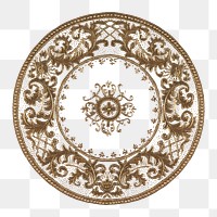 Vintage png floral mandala motif, remixed from Noritake factory china porcelain tableware design