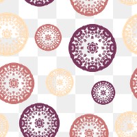Vintage png colorful mandala pattern background, remixed from Noritake factory china porcelain tableware design