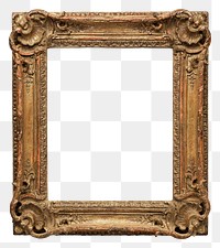 Frame png mockup in vintage gold style, remixed from artworks by &Eacute;douard Manet