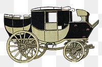 Carriage png art print, remixed from artworks by Edward Penfield