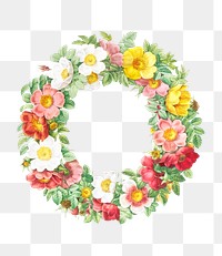 Decorative floral wreath transparent png