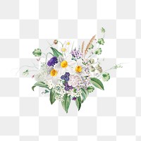 Beautiful summer flowers bouquet transparent png