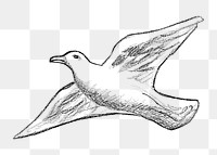 Pigeon png vintage drawing, remixed from artworks from Leo Gestel