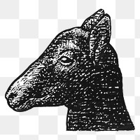 Lamb png sticker vintage illustration, remixed from artworks from Leo Gestel
