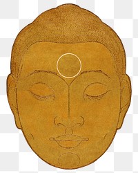 Buddha head png design element, remixed from artworks by Reijer Stolk