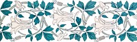 Art nouveau columbine flower pattern transparent png design resource