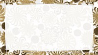 Gold chrysanthemum flower frame transparent png design element