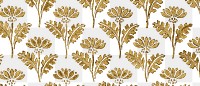 Art nouveau gold chrysanthemum flower pattern transparent png design resource
