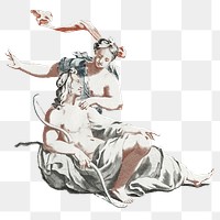 Greek mythology gods png drawing Renaissance style set