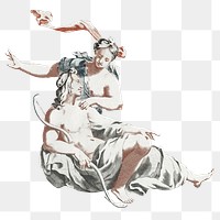 Greek mythology gods png drawing Renaissance style set