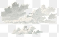 Hand drawn watercolor cloud design element